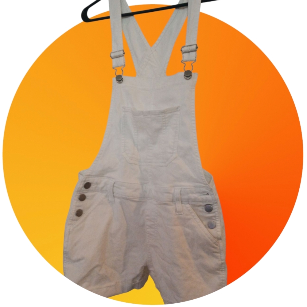 NOBO Women's White Denim Overalls